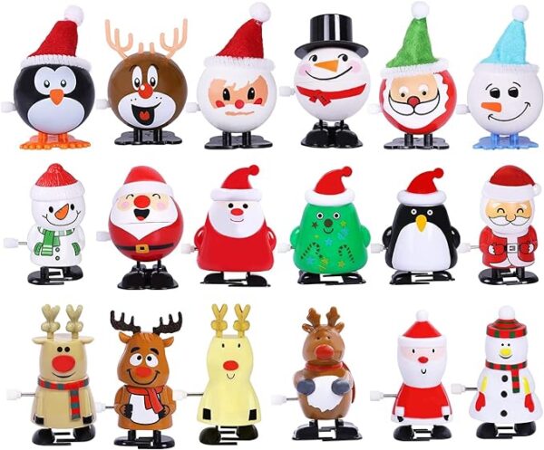 Max Fun 18pcs Christmas Stocking Stuffers Wind Up Toys Assortment for Christmas Party Favors Goody Bag Filler(Christmas)